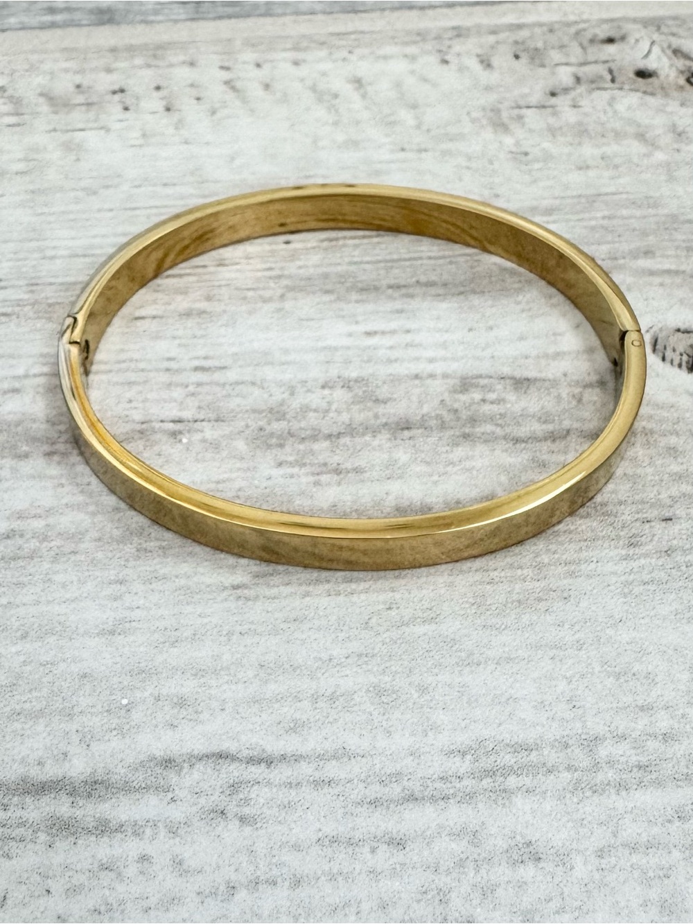 Gold Stainless Steel Bangle Bracelet